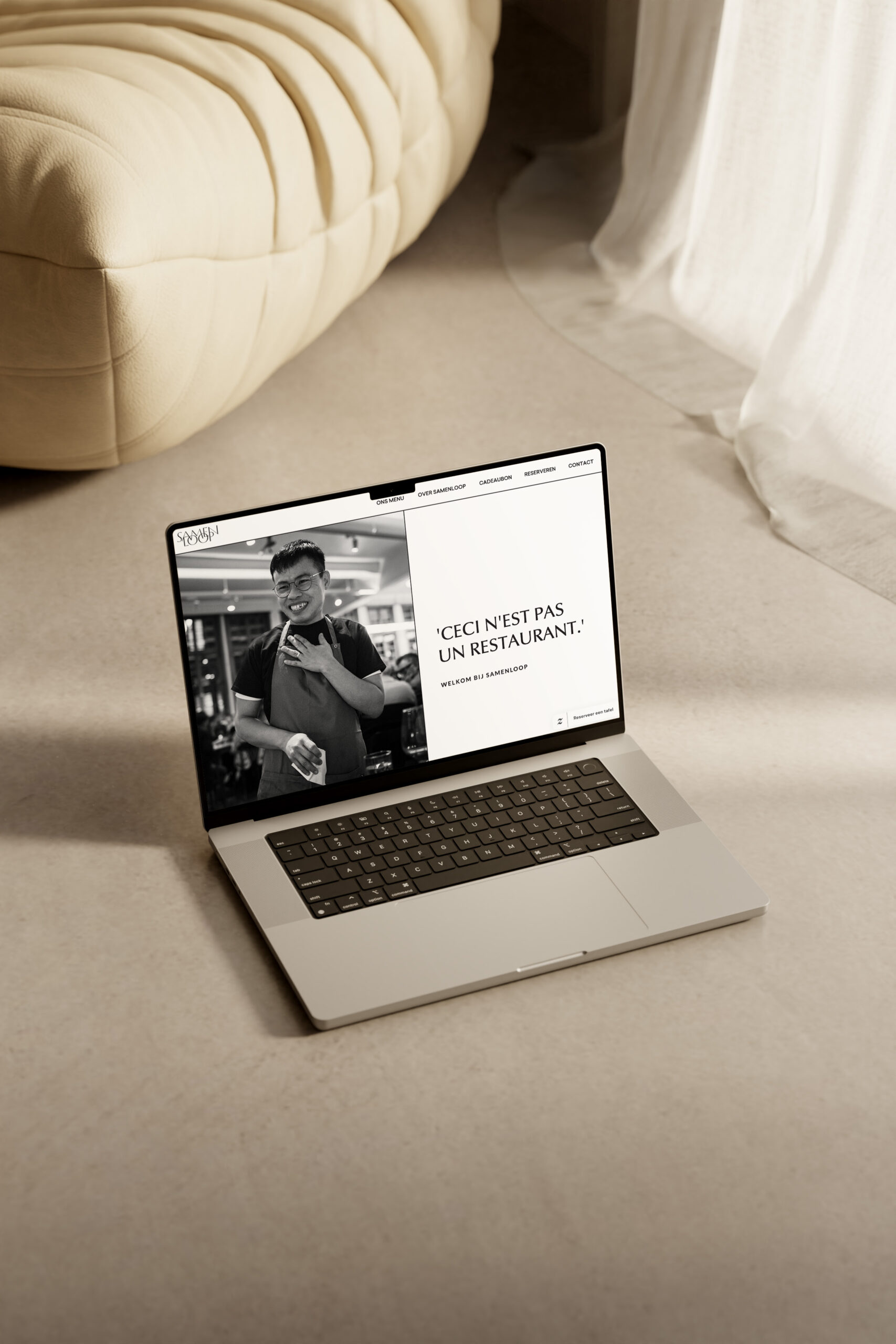 Restaurant Samenloop in Antwerpen kreeg een nieuw webdesign van FlowBuro