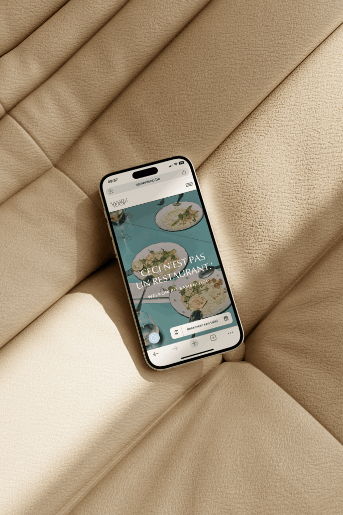 Webdesign voor Samenloop Restaurant Antwerpen door FlowBuro